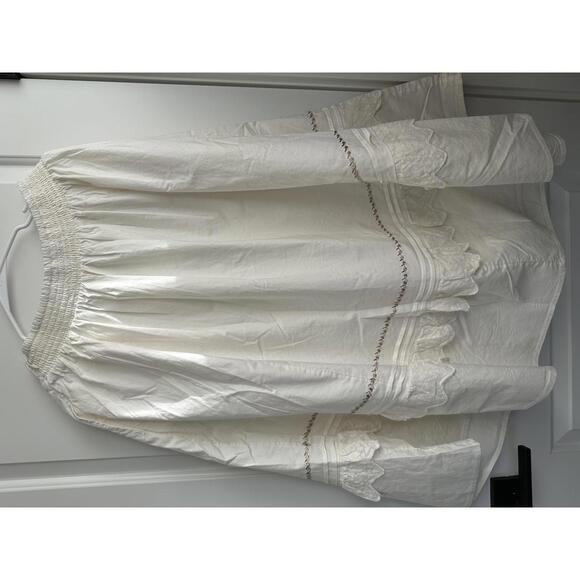 Free People Maeberrie Top & Skirt Set Coord Embroidered NWT Ivory Size Medium - Picture 6 of 9